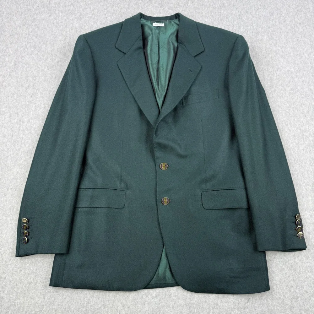 Vintage Brioni Blazer Mens 40 Green 100% Cashmere Cuzzens Sport‎ Coat Italy